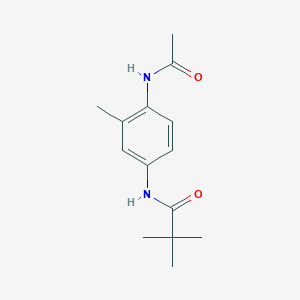 molecular formula C14H20N2O2 B7475225 N-(4-acetamido-3-methylphenyl)-2,2-dimethylpropanamide 