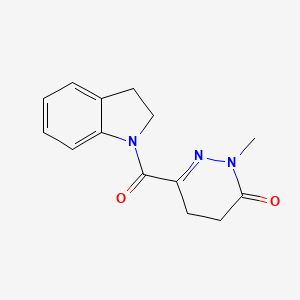 molecular formula C14H15N3O2 B7475235 6-(2,3-Dihydroindole-1-carbonyl)-2-methyl-4,5-dihydropyridazin-3-one 