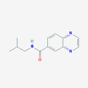 molecular formula C13H15N3O B7475238 N-(2-methylpropyl)quinoxaline-6-carboxamide 