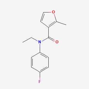 molecular formula C14H14FNO2 B7475253 N-ethyl-N-(4-fluorophenyl)-2-methylfuran-3-carboxamide 