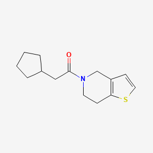 molecular formula C14H19NOS B7475255 2-cyclopentyl-1-(6,7-dihydro-4H-thieno[3,2-c]pyridin-5-yl)ethanone 