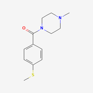 molecular formula C13H18N2OS B7475257 1-Methyl-4-[4-(methylsulfanyl)benzoyl]piperazine 