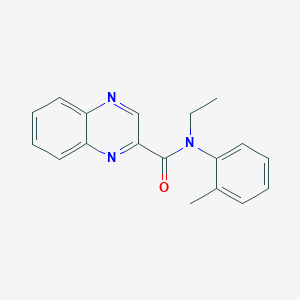 molecular formula C18H17N3O B7475268 N-ethyl-N-(2-methylphenyl)quinoxaline-2-carboxamide 