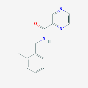 molecular formula C13H13N3O B7475287 N-[(2-methylphenyl)methyl]pyrazine-2-carboxamide 