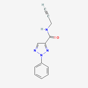 molecular formula C12H10N4O B7475289 2-phenyl-N-prop-2-ynyltriazole-4-carboxamide 