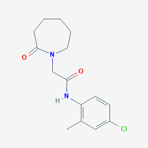 molecular formula C15H19ClN2O2 B7475300 N-(4-chloro-2-methylphenyl)-2-(2-oxoazepan-1-yl)acetamide 