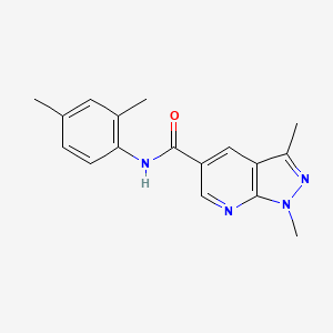 molecular formula C17H18N4O B7475302 N-(2,4-dimethylphenyl)-1,3-dimethylpyrazolo[3,4-b]pyridine-5-carboxamide 