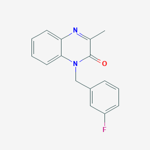 molecular formula C16H13FN2O B7475303 1-[(3-Fluorophenyl)methyl]-3-methylquinoxalin-2-one 