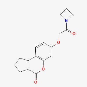 molecular formula C17H17NO4 B7475308 7-[2-(azetidin-1-yl)-2-oxoethoxy]-2,3-dihydro-1H-cyclopenta[c]chromen-4-one 