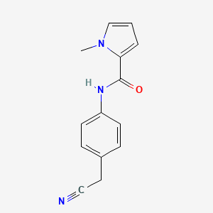 molecular formula C14H13N3O B7475315 N-[4-(cyanomethyl)phenyl]-1-methylpyrrole-2-carboxamide 