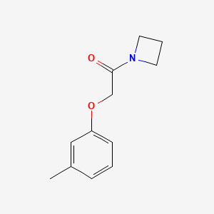 molecular formula C12H15NO2 B7475322 1-(Azetidin-1-yl)-2-(3-methylphenoxy)ethanone 