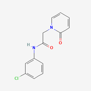 molecular formula C13H11ClN2O2 B7475335 N-(3-chlorophenyl)-2-(2-oxopyridin-1-yl)acetamide 