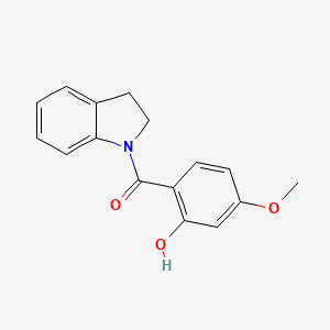 molecular formula C16H15NO3 B7475339 2,3-Dihydroindol-1-yl-(2-hydroxy-4-methoxyphenyl)methanone 