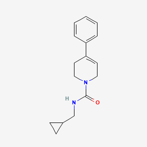 molecular formula C16H20N2O B7475346 N-(cyclopropylmethyl)-4-phenyl-3,6-dihydro-2H-pyridine-1-carboxamide 