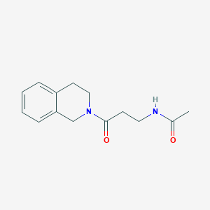 molecular formula C14H18N2O2 B7475349 N-[3-(3,4-dihydro-1H-isoquinolin-2-yl)-3-oxopropyl]acetamide 