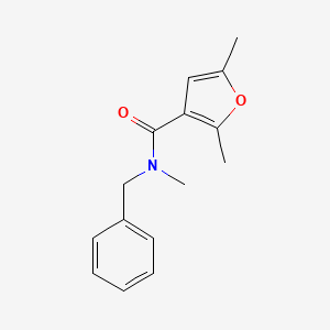 molecular formula C15H17NO2 B7475365 N-benzyl-N,2,5-trimethylfuran-3-carboxamide 