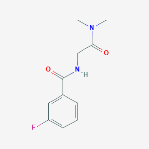 molecular formula C11H13FN2O2 B7475368 2-[(3-fluorophenyl)formamido]-N,N-dimethylacetamide 