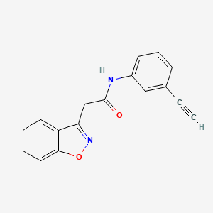 molecular formula C17H12N2O2 B7475398 2-(1,2-benzoxazol-3-yl)-N-(3-ethynylphenyl)acetamide 