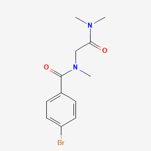 molecular formula C12H15BrN2O2 B7475412 4-bromo-N-[2-(dimethylamino)-2-oxoethyl]-N-methylbenzamide 
