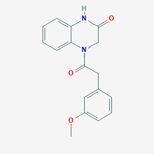 molecular formula C17H16N2O3 B7475426 4-[2-(3-Methoxyphenyl)acetyl]-1,3-dihydroquinoxalin-2-one 