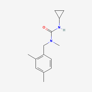 molecular formula C14H20N2O B7475431 3-Cyclopropyl-1-[(2,4-dimethylphenyl)methyl]-1-methylurea 