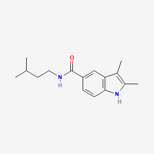 molecular formula C16H22N2O B7475465 2,3-dimethyl-N-(3-methylbutyl)-1H-indole-5-carboxamide 