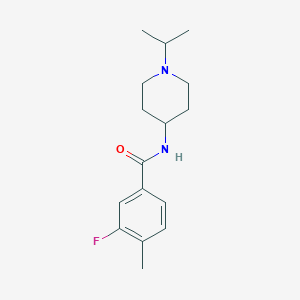 molecular formula C16H23FN2O B7475476 3-fluoro-4-methyl-N-(1-propan-2-ylpiperidin-4-yl)benzamide 