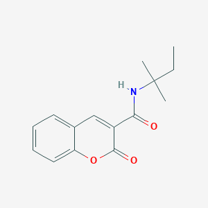 molecular formula C15H17NO3 B7475484 N-(2-methylbutan-2-yl)-2-oxochromene-3-carboxamide 