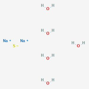 molecular formula H11Na2O5S+ B074755 Sodium monosulfide pentahydrate CAS No. 1313-83-3