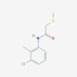 molecular formula C10H12ClNOS B7475509 N-(3-chloro-2-methylphenyl)-2-methylsulfanylacetamide 