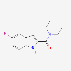 molecular formula C13H15FN2O B7475545 N,N-diethyl-5-fluoro-1H-indole-2-carboxamide 
