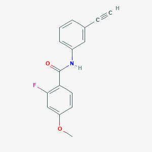 molecular formula C16H12FNO2 B7475554 N-(3-ethynylphenyl)-2-fluoro-4-methoxybenzamide 