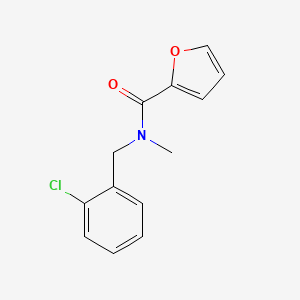 molecular formula C13H12ClNO2 B7475557 N-[(2-chlorophenyl)methyl]-N-methylfuran-2-carboxamide 