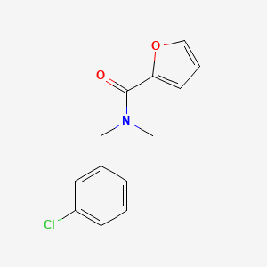 molecular formula C13H12ClNO2 B7475568 N-[(3-chlorophenyl)methyl]-N-methylfuran-2-carboxamide 