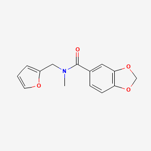 N-(furan-2-ylmethyl)-N-methyl-1,3-benzodioxole-5-carboxamide