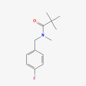 molecular formula C13H18FNO B7475586 N-[(4-fluorophenyl)methyl]-N,2,2-trimethylpropanamide 