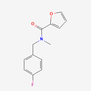 molecular formula C13H12FNO2 B7475593 N-[(4-fluorophenyl)methyl]-N-methylfuran-2-carboxamide 