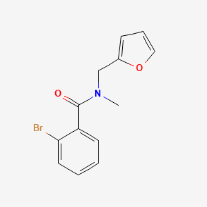 molecular formula C13H12BrNO2 B7475604 2-bromo-N-(furan-2-ylmethyl)-N-methylbenzamide 