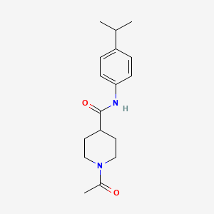 molecular formula C17H24N2O2 B7475652 1-acetyl-N-(4-propan-2-ylphenyl)piperidine-4-carboxamide 
