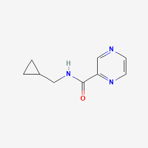 molecular formula C9H11N3O B7475664 N-(cyclopropylmethyl)pyrazine-2-carboxamide 