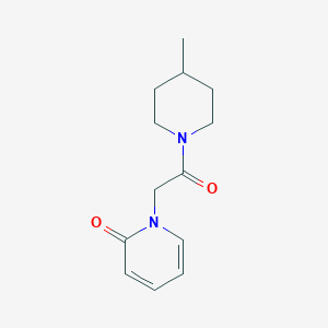 molecular formula C13H18N2O2 B7475676 1-[2-(4-Methylpiperidin-1-yl)-2-oxoethyl]pyridin-2-one 