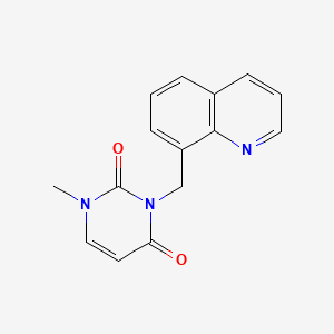 molecular formula C15H13N3O2 B7475688 1-Methyl-3-(quinolin-8-ylmethyl)pyrimidine-2,4-dione 