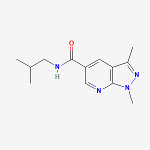 molecular formula C13H18N4O B7475699 1,3-dimethyl-N-(2-methylpropyl)pyrazolo[3,4-b]pyridine-5-carboxamide 