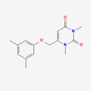 molecular formula C15H18N2O3 B7475722 6-[(3,5-Dimethylphenoxy)methyl]-1,3-dimethylpyrimidine-2,4-dione 