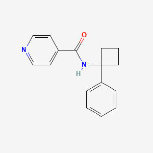 molecular formula C16H16N2O B7475727 N-(1-phenylcyclobutyl)pyridine-4-carboxamide 