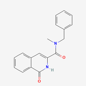 molecular formula C18H16N2O2 B7475740 N-benzyl-N-methyl-1-oxo-2H-isoquinoline-3-carboxamide 