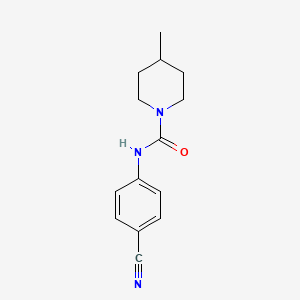 molecular formula C14H17N3O B7475752 N-(4-cyanophenyl)-4-methylpiperidine-1-carboxamide 