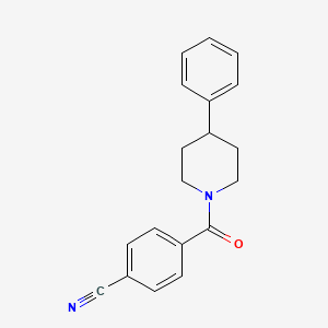 molecular formula C19H18N2O B7475778 4-(4-苯哌啶-1-羰基)苯甲腈 