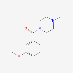 molecular formula C15H22N2O2 B7475785 (4-Ethylpiperazin-1-yl)-(3-methoxy-4-methylphenyl)methanone 