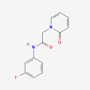 molecular formula C13H11FN2O2 B7475792 N-(3-fluorophenyl)-2-(2-oxopyridin-1-yl)acetamide 